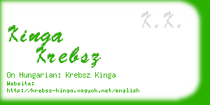 kinga krebsz business card